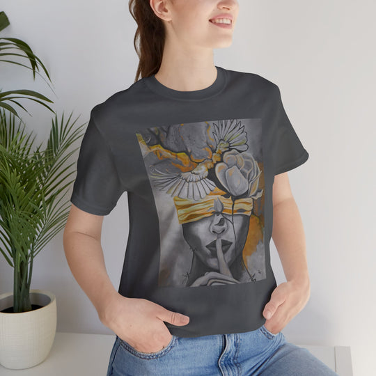 Tee-Shirt, Silencio,(grey) front print