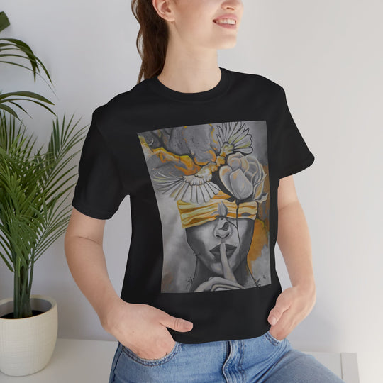 Tee-Shirt, Silencio,(grey) front print