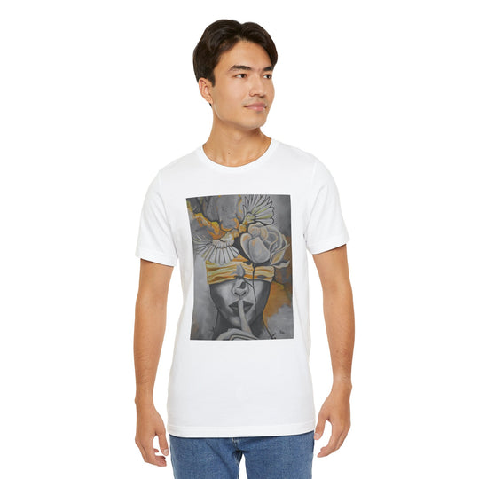 Tee-Shirt, Silencio,(grey) front print