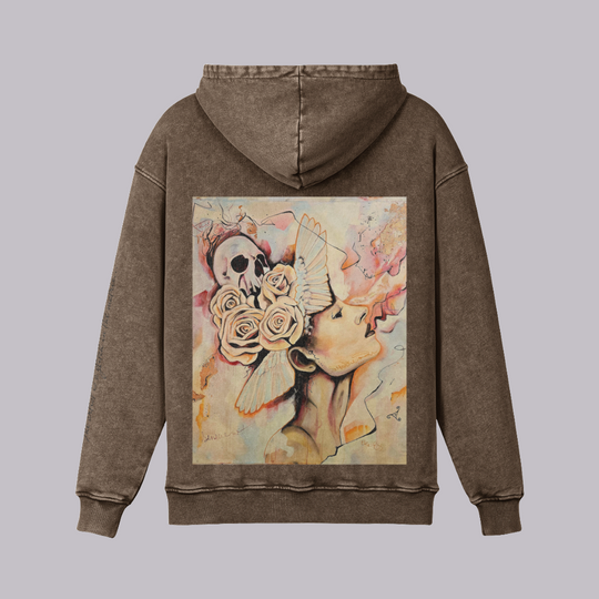 Hoodies freya back print washed style